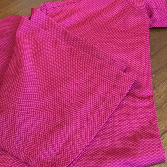 Mens Size XL Pebble Beach Performance Dark Cherry Check Texture Golf Shirt - Picture 8 of 8